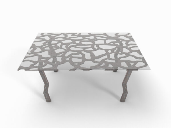 Table basse spongia, version brute, collection Alter-Ego vue de face