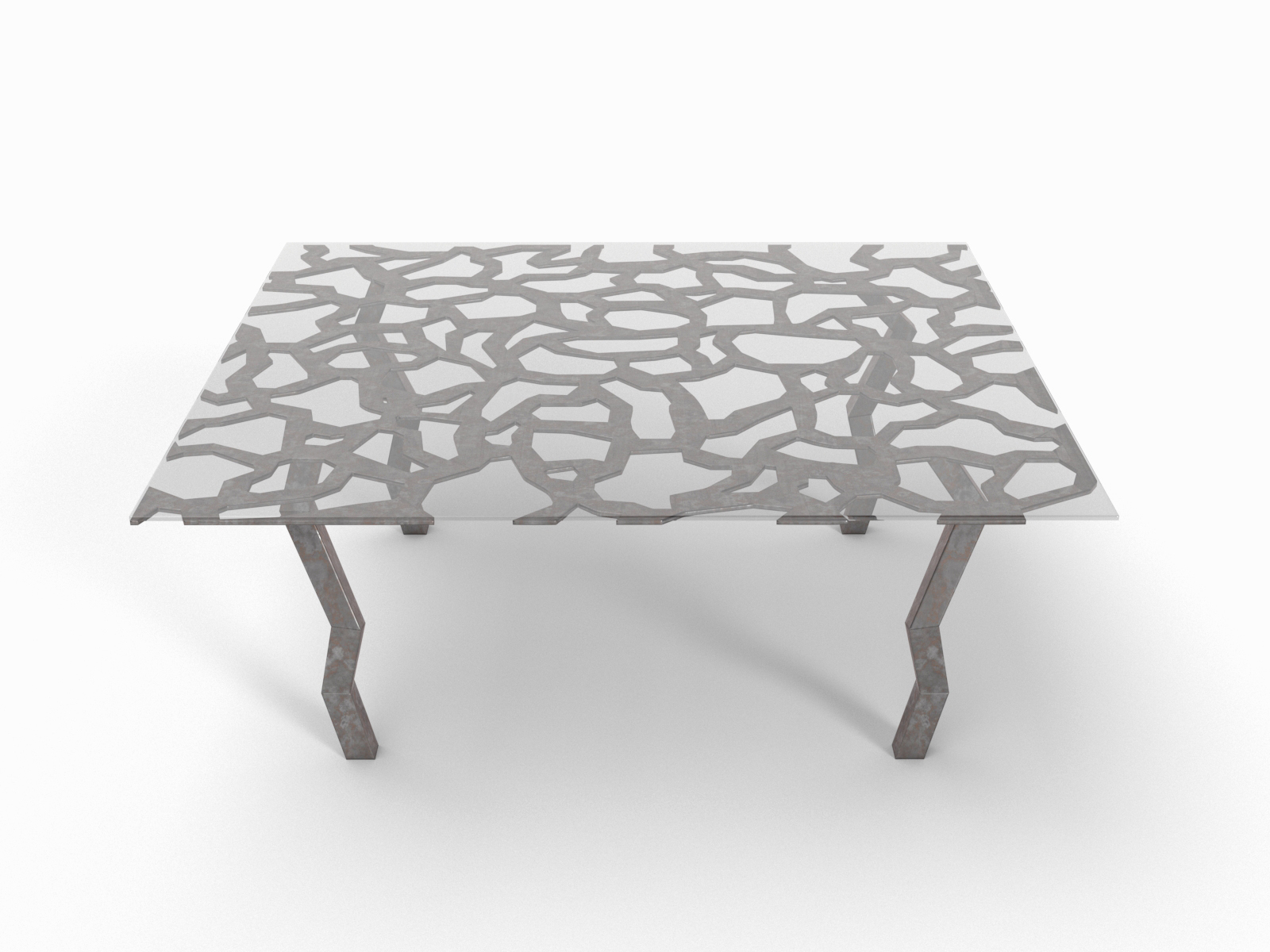 Table basse spongia, version brute, collection Alter-Ego vue de face