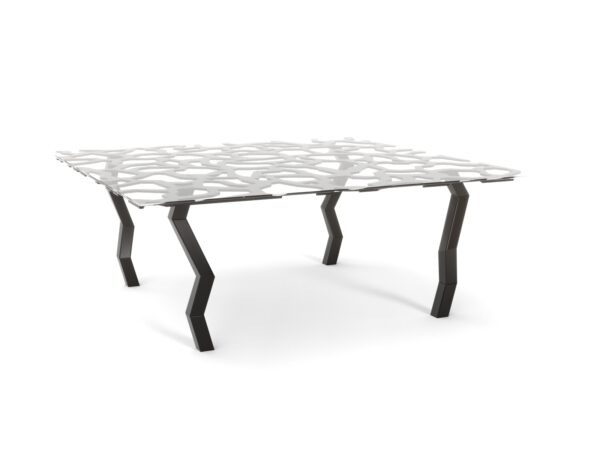 Table basse spongia, version noire, collection Alter-Ego