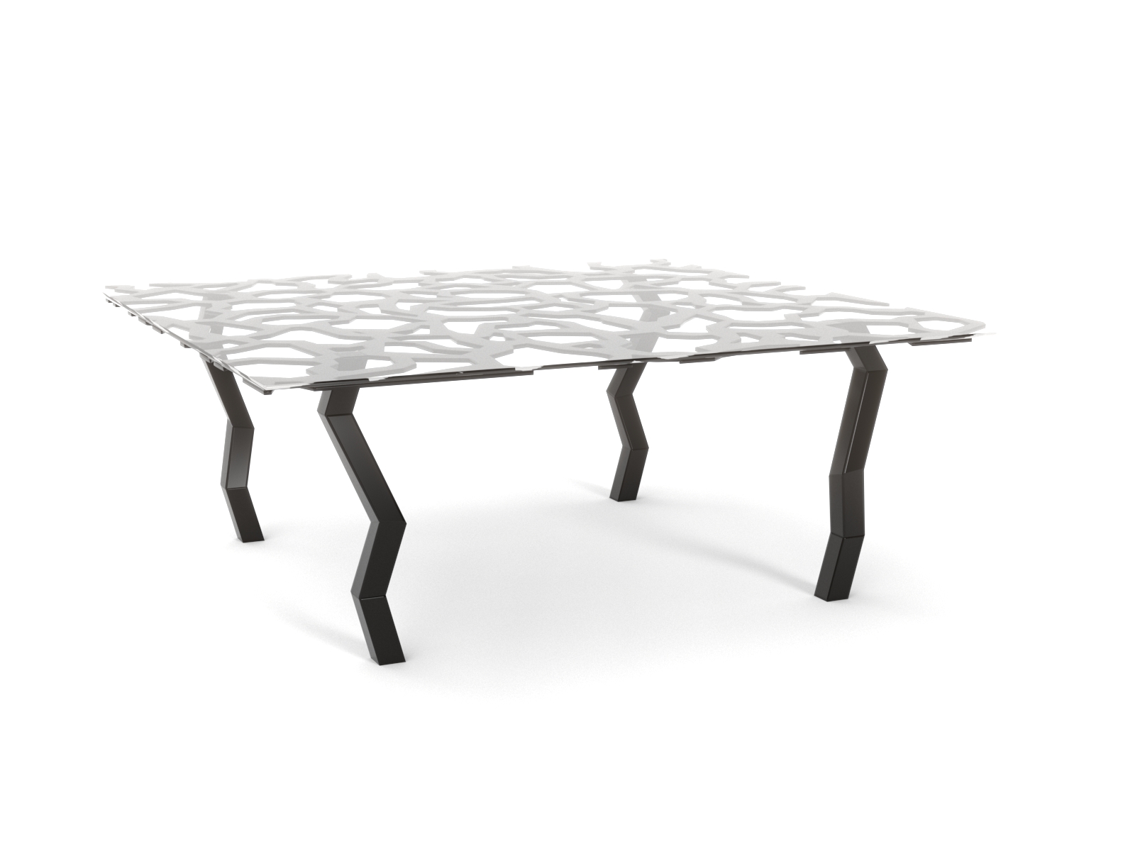 Table basse spongia, version noire, collection Alter-Ego