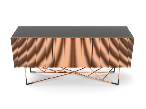 Bahut radiateur, La version noire de la collection Alter-Ego, vue de face plongée