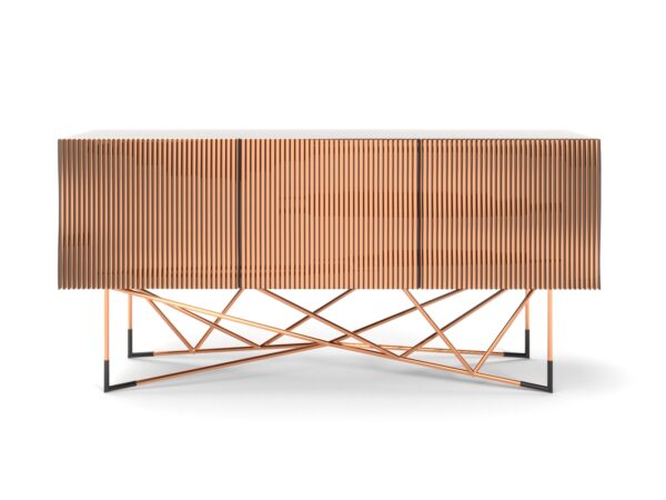 Bahut radiateur, La version noire de la collection Alter-Ego, vue de 3 quart plongée