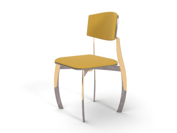Chaise de la collection Alter Ego, la version Brute, vue de 3 quart