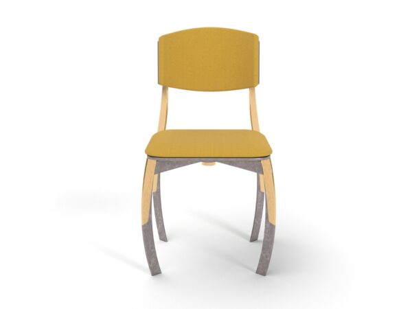 Chaise de la collection Alter Ego, la version Brute, vue de face