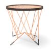 Console Amirale, cuivre et acier peint noir de la marque Kurudo vue de 3 quart