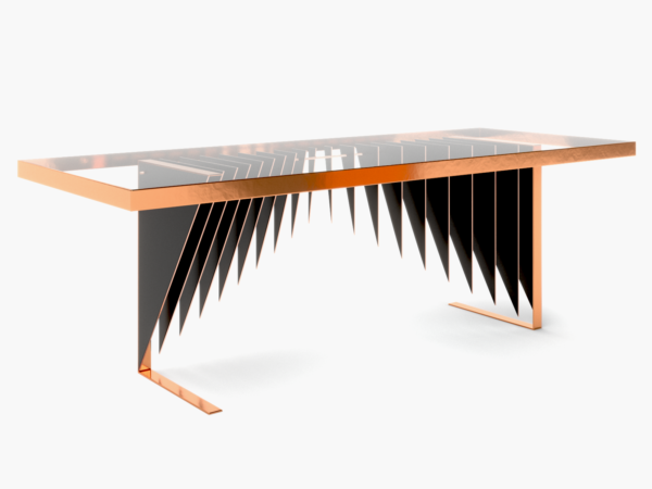 Table / Bureau Origami de chez Kurudo, vue de 3 quart