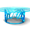 table de jardin, collection déferlante vue de face