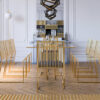Chaises de la collection Ambredorée de chez Kurudo, atelier et créateur de mobilier français.